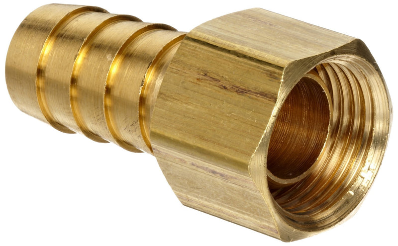 [Australia - AusPower] - Anderson Metals Brass Hose Fitting, Ball End Swivel Connector, 3/8" Barb x 1/2" NPSM 