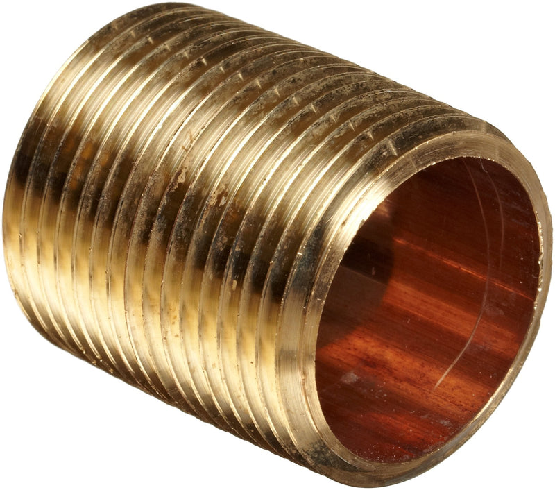 [Australia - AusPower] - Anderson Metals - 80300-32 Red Brass Pipe Fitting, Close Nipple, 2" NPT Male, 2" Length 2" x 2" 1 