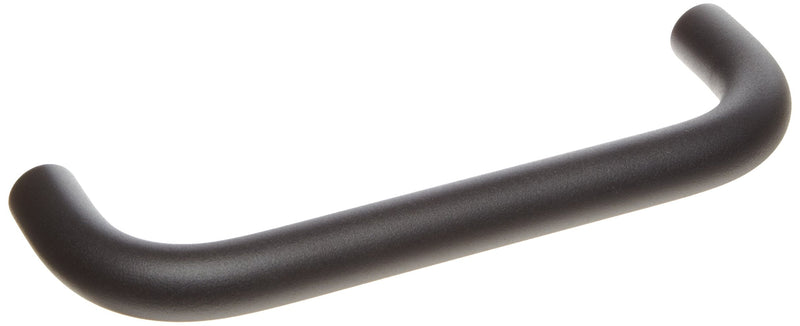 [Australia - AusPower] - Aluminum Metric Pull Handle with Threaded Holes, Round Grip, Black Powder Coated Finish, 100mm Center-to-Center, 35mm Projection, 8mm Grip Size (Pack of 1) 100 Millimeters 35 Millimeters M4 x 0.7 8 millimeters 