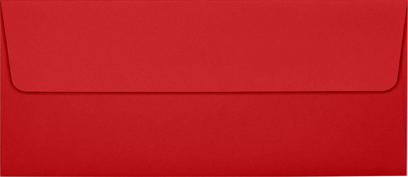 [Australia - AusPower] - LUXPaper #10 Square Flap Envelopes in 80 lb. Ruby Red, Printable Business Envelopes for Corporate Letters and Legal Documents with Peel and Press, 50 Pack, Envelope Size 4 1/8 x 9 1/2 (Red) 