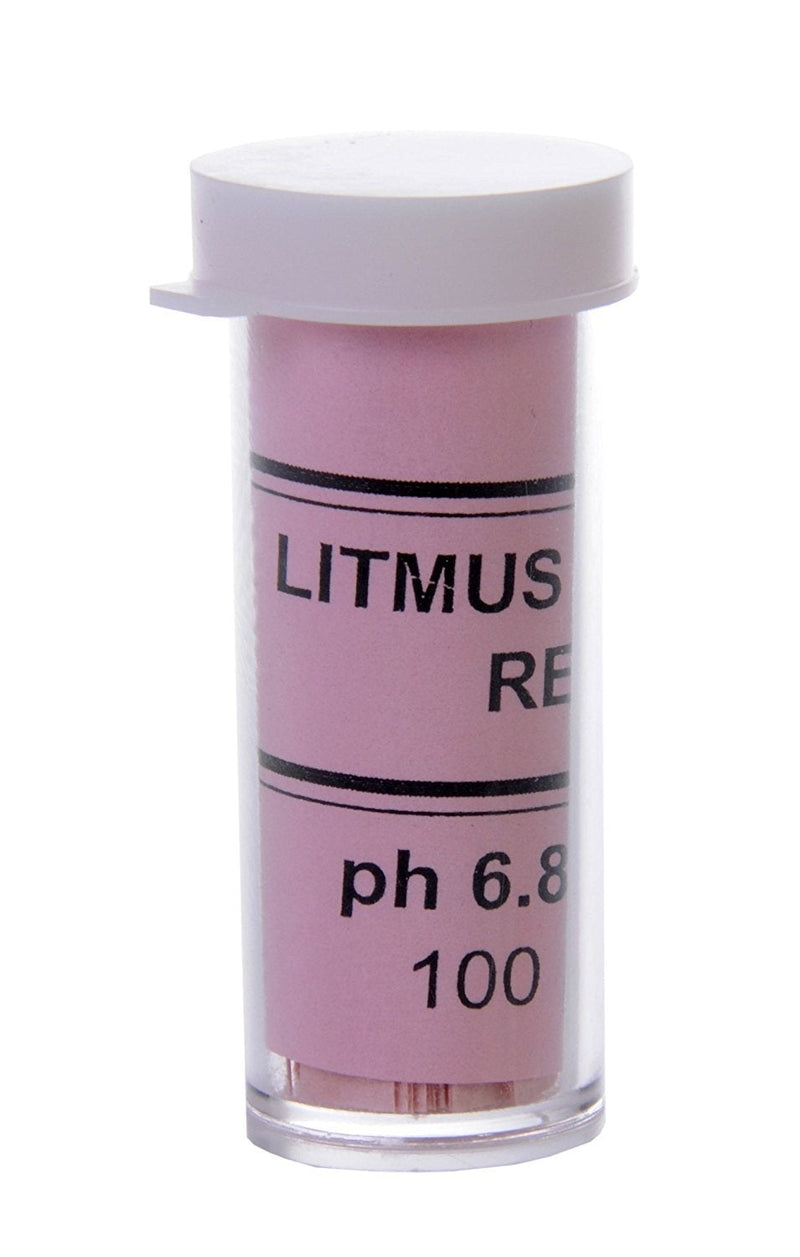 [Australia - AusPower] - Red Litmus pH Test Paper Base Indicator 100 strips pH 6.8 - 8.1 