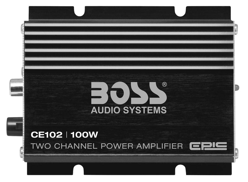 [Australia - AusPower] - BOSS Audio Systems CE102 2 Channel Car Amplifier - 100 Watts, Full Range, Class A/B, IC (Integrated Circuit) 100 Watt 2-Channel 