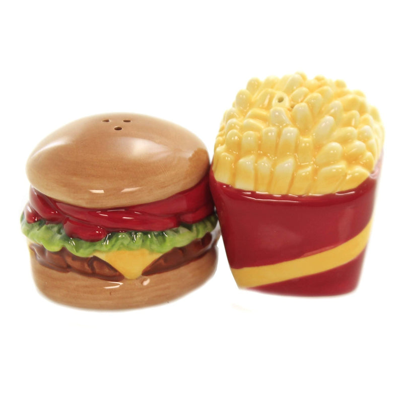 [Australia - AusPower] - Pacific Giftware New! 4" Burger and Fries Magnetic Salt and Pepper Shakers 