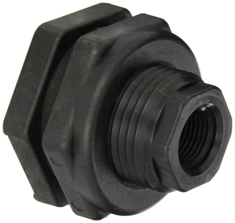 [Australia - AusPower] - Banjo TF050 Polypropylene Bulkhead Tank Fitting, 1/2" NPT Female 0.5 Inch 