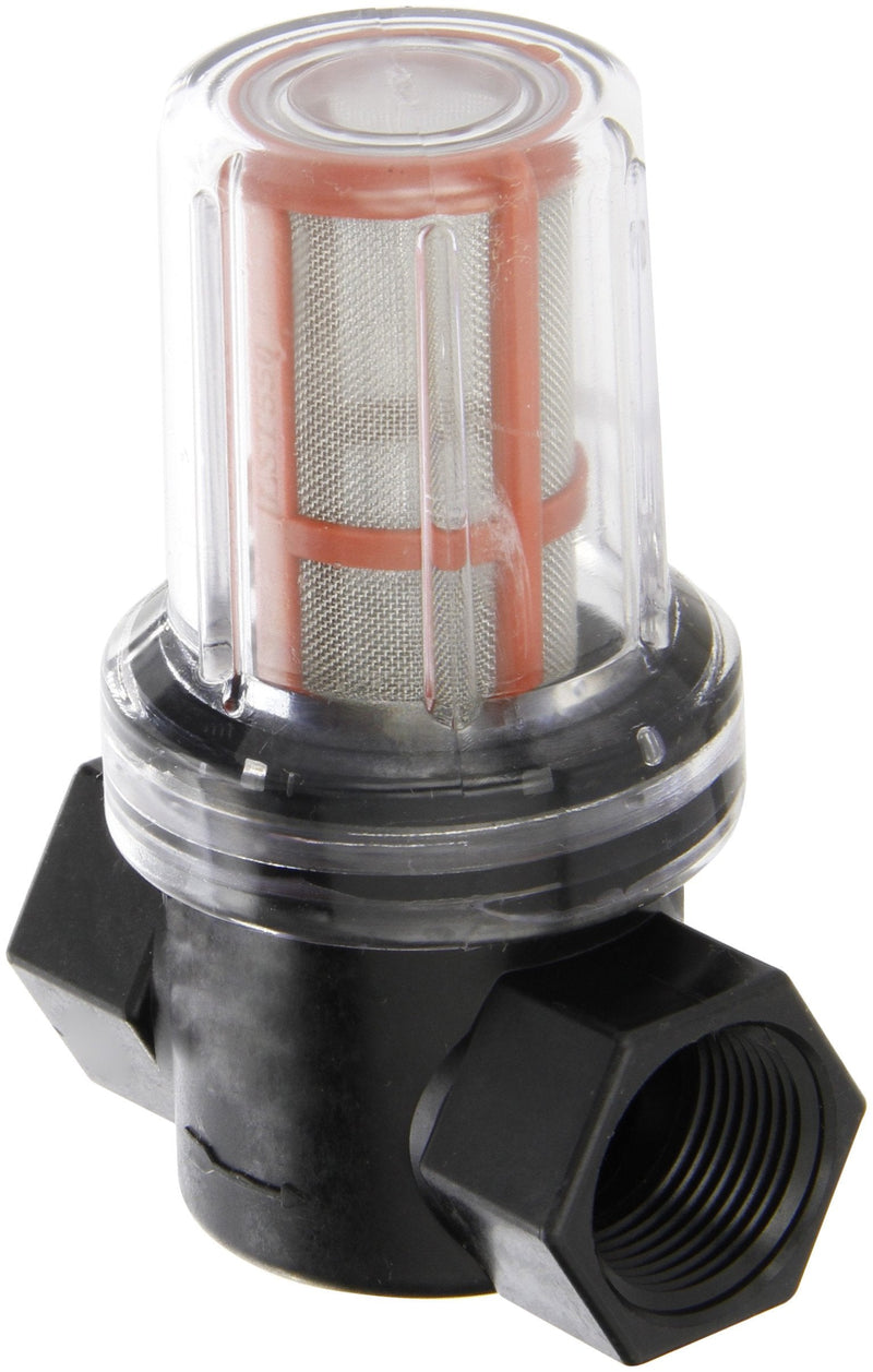 [Australia - AusPower] - Banjo LSTM075-50C Polypropylene Mini T-Strainer with Clear Bowl, 50 Mesh, 3/4" NPT Female 