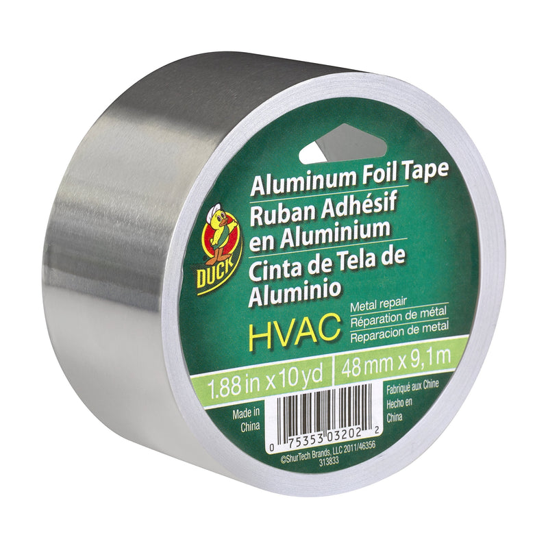 [Australia - AusPower] - Duck Brand 280416 HVAC UL 723 Metal Repair Aluminum Foil Tape, 1.88-Inch by 10 Yards, Single Roll, Silver 1.88 Inch x 10 Yards 