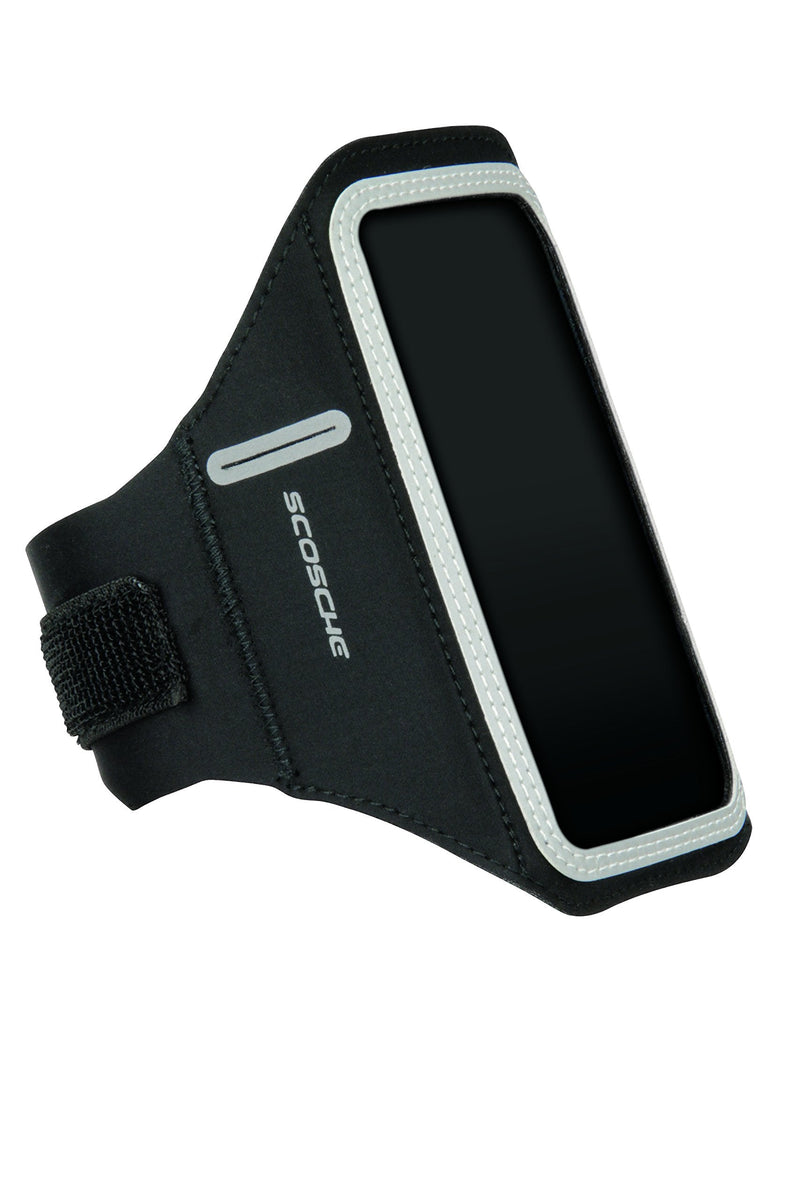 [Australia - AusPower] - SCOSCHE SoundKase Ultra-Light Sport Armband Cell Phone Case for Universal Smartphones - Running Armband for iPhone 6S/6, iPhone SE/5S/5C/5, Samsung Galaxy S6/S6 Edge, Galaxy S5, Galaxy S4 and More - Black (HFDAB) Regular 