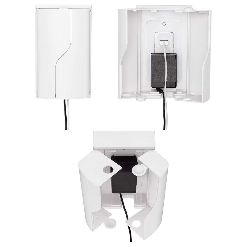 [Australia - AusPower] - Safety Innovations Twin Door Baby Safety Outlet Cover Box for Babyproofing Outlets - More Interior Space for Extra Large Electrical Plugs and Adapters - Easy to Install - Easy to Use, (1-Pack) 
