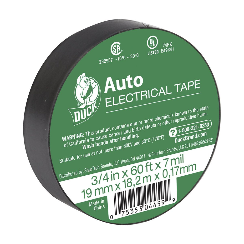 [Australia - AusPower] - Duck Brand 282289 Auto Electrical Tape, 3/4-Inch by 60 Feet, Single Roll, Black 