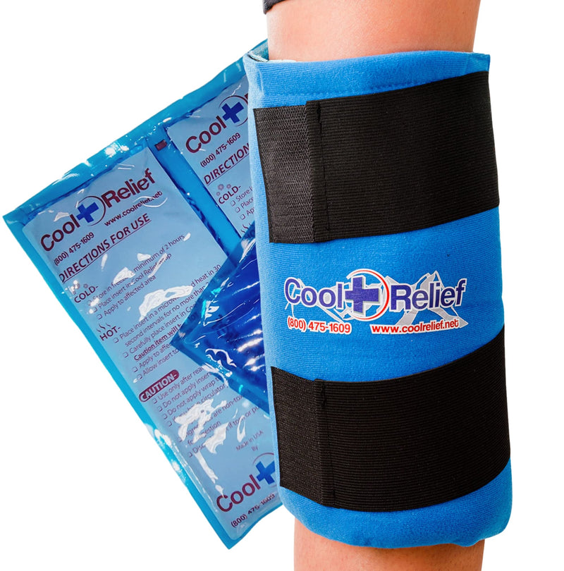 [Australia - AusPower] - Knee Ice Pack Wrap (11” x 12”) by Cool Relief - Flexible Cold Pack Wrap For Long-Lasting Superior Knee Compression - Knee Ice Pack Wrap For Joint Pain Relief & Faster Injury and Surgery Recovery Knee Ice Wrap 