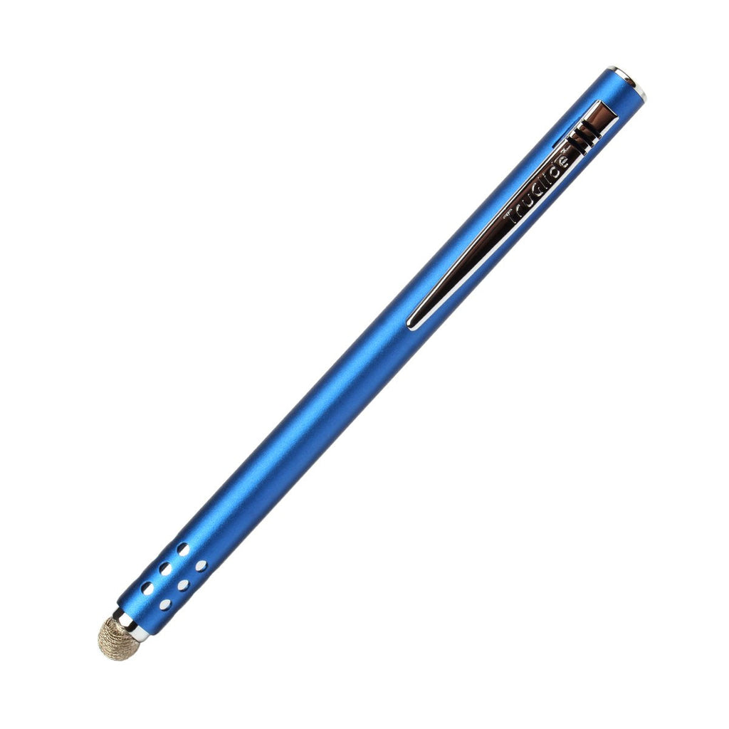 [Australia - AusPower] - Lynktec TruGlide Mesh Fiber Stylus with Microfiber Knit Tip for All Capacitive Touch Screen Tablets, iPad, and Smartphone (Blue with Silver Clip) Blue with Silver Clip 