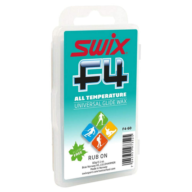 [Australia - AusPower] - F4 SWIX Fluoro Ski Wax Rub-on Cork Included 