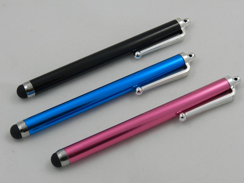 [Australia - AusPower] - Fenix - 3 pcs BLUE PINK BLACK Stylus/styli Touch Screen Cellphone Tablet Pen for iphone 5, iPhone 4 4s 3 3Gs iPod Touch iPad 2, BlackBerry Playbook AMM0101US, Barnes and Noble Nook Color, Droid Bionic Motorola Xoom, Samsung Galaxy, (3 pack) 