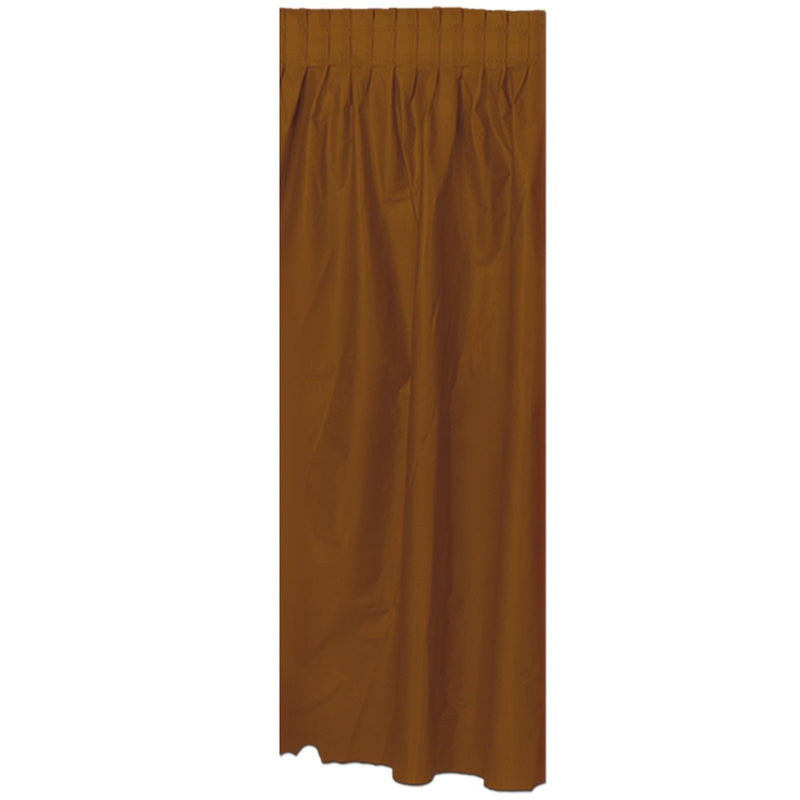 [Australia - AusPower] - Masterpiece Plastic Table Skirting (chocolate brown) Party Accessory  (1 count) (1/Pkg) 