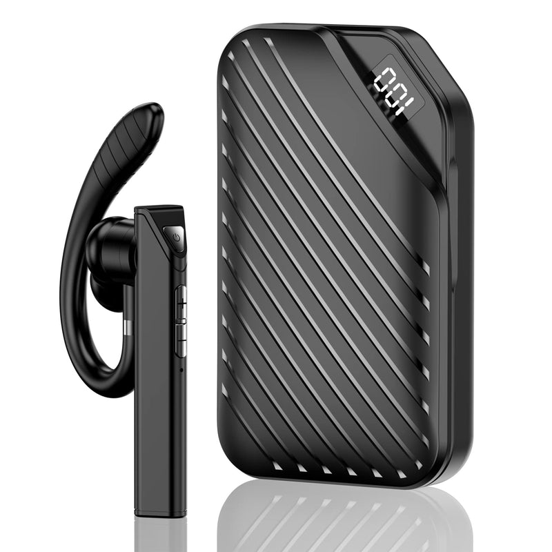 [Australia - AusPower] - Bluetooth Headset for Truckers Single-Ear Bluetooth Earpiece with Noise Canceling Mic ，Hands Free Bluetooth Earpiece for Cell Phone iPhone Android Driving Business Office 120 Hours Long Battery Life 