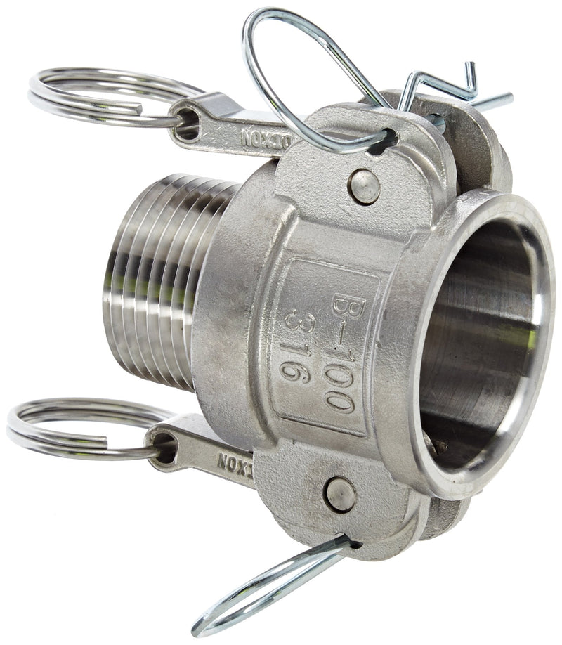 [Australia - AusPower] - Dixon G100-B-SS Investment Cast Stainless Steel 316 Global Type B Cam and Groove Hose Fitting, 1" Socket x 1" NPT Male 