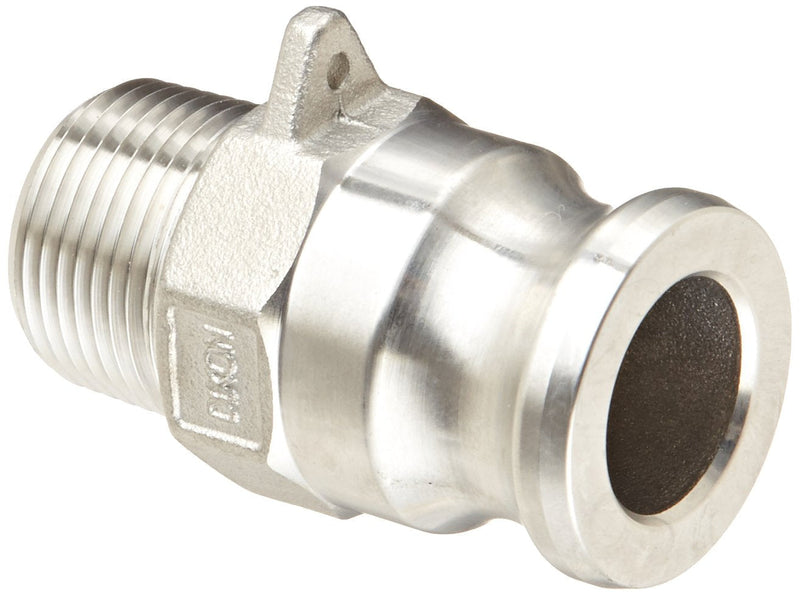 [Australia - AusPower] - Dixon Valve & Coupling G75-F-SS Investment Cast Stainless Steel 316 Global Type F Cam and Groove Hose Fitting, 3/4" Plug x 3/4" NPT Male 