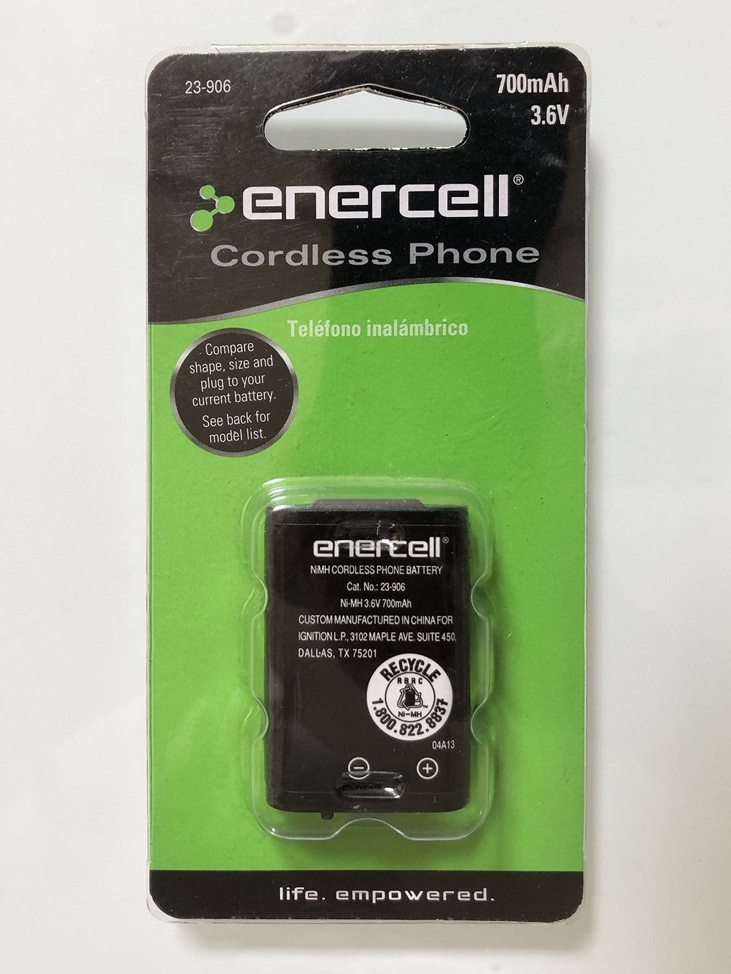 [Australia - AusPower] - Enercell 3.6V/700mAh Ni-MH Phone Battery for Panasonic (23-906) 