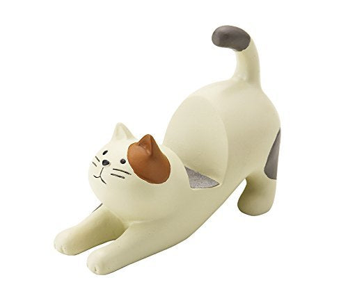 [Australia - AusPower] - Cream Cat with Brown Ear Patch Smartphone Stand Cat Stretch / Calico 