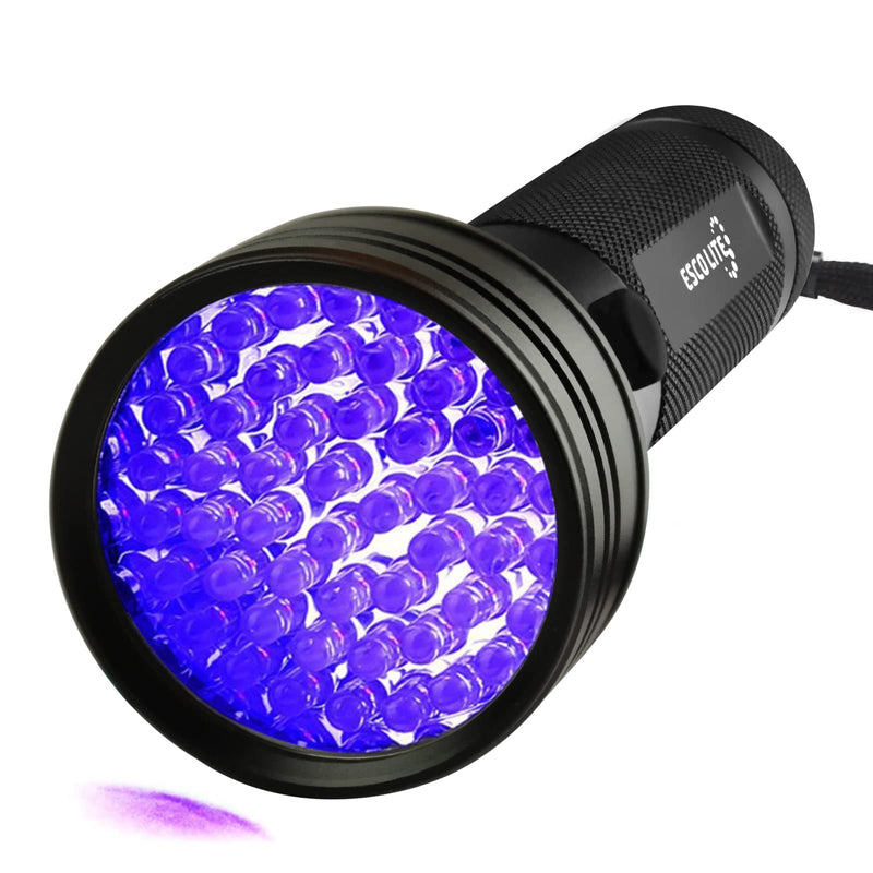 [Australia - AusPower] - Escolite UV Flashlight Black Light, 51 LED 395 nM Ultraviolet Blacklight Detector for Dog Urine, Pet Stains and Bed Bug 1 Count (Pack of 1) 
