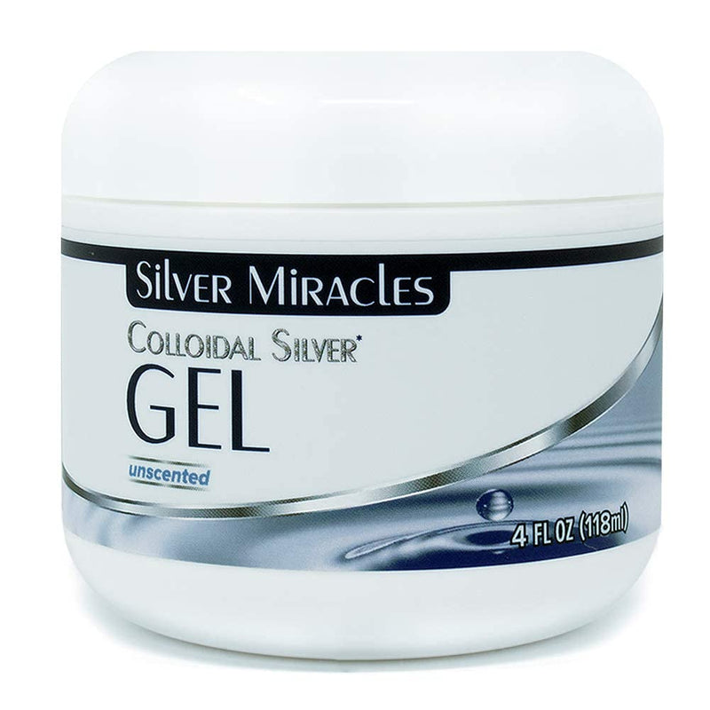 [Australia - AusPower] - Silver Miracles - Colloidal Silver Gel - 4oz - Sooths and Cools Burns and Irritated Skin - Skin Healing Aid - Protects and Moisturizes - Topical Nano Silver Gel 