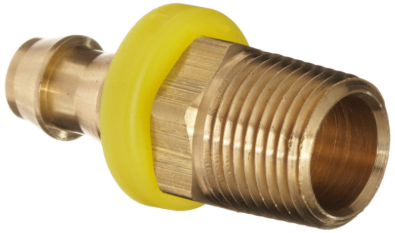 [Australia - AusPower] - Dixon BPN33 Brass Push-On Hose Fitting, Adapter, 3/8" NPTF Male x 3/8" Hose ID Push On 3/8" NPTF Male x 3/8" Hose ID Barbed 