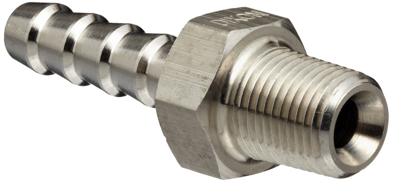 [Australia - AusPower] - Dixon RN21 Stainless Steel 316 Hose Fitting, Insert, 1/8" NPT Male x 1/4" Hose ID Barbed 