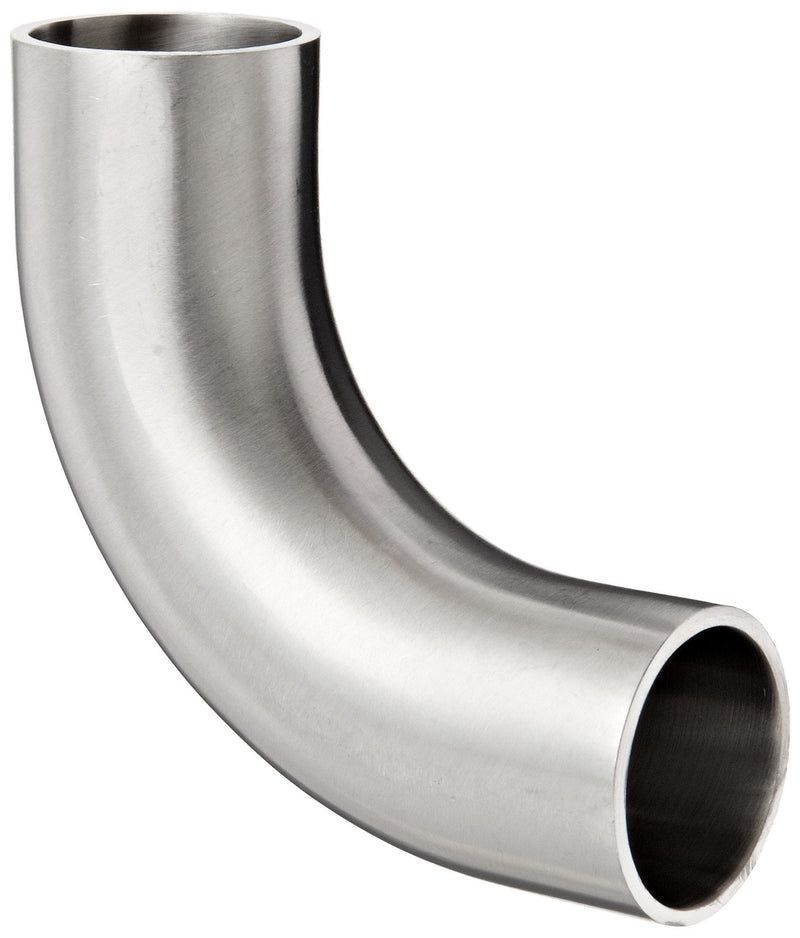 [Australia - AusPower] - Dixon B2S-R100P Stainless Steel 316L Sanitary Fitting, 90 Degree Polished Weld Long Elbow with Tangent, 1" Tube OD 