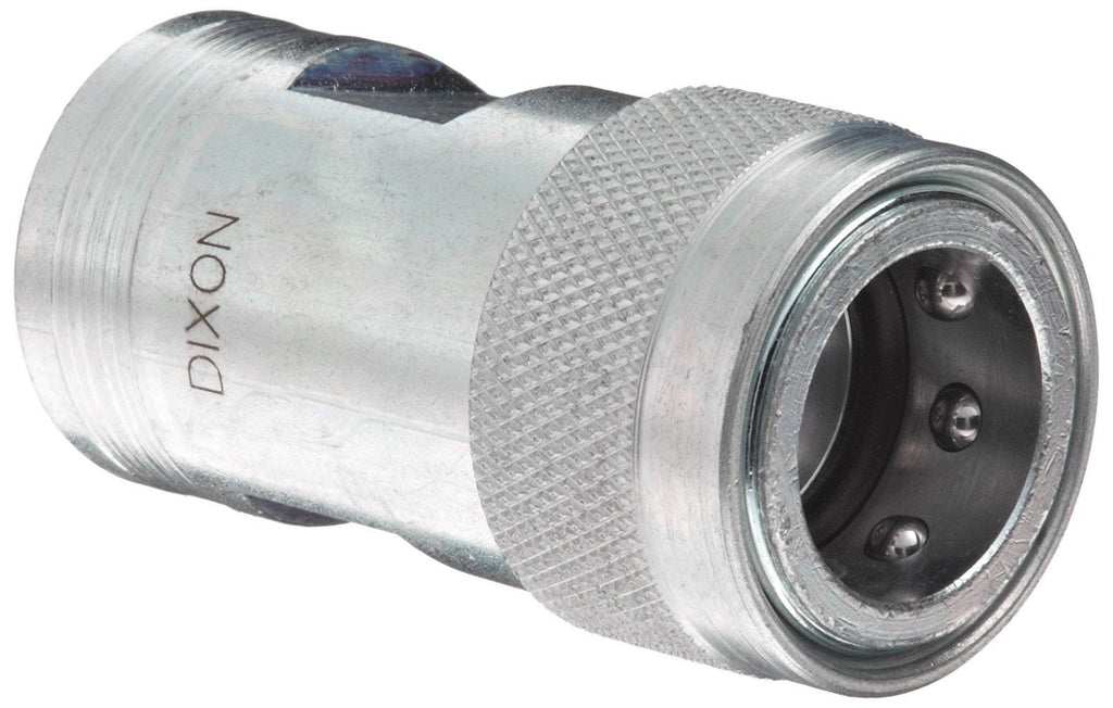 [Australia - AusPower] - Dixon 18-600 Steel Agricultural Hydraulic Quick-Connect Coupler with Shut-off Valve, 1/2" Coupling x 3/4"-14 NPTF Female 