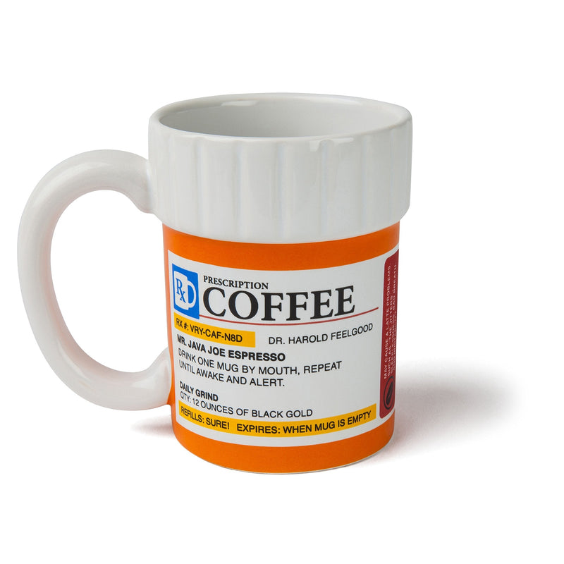 [Australia - AusPower] - BigMouth Inc. The Prescription Coffee Mug – Hilarious 12 oz Ceramic Coffee Cup in the Shape of a Pill Bottle – Perfect for Home or Office, Makes a Great Gift 