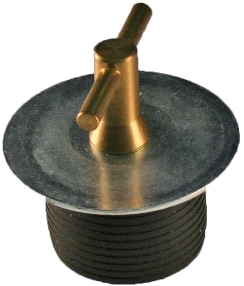 [Australia - AusPower] - Shaw Plugs 52004 Turn-Tite Expandable Neoprene Rubber Plug with Brass Handle and Zinc Plated Steel Hardware, 1-3/4" x 1-5/16" 