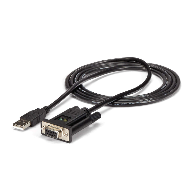 [Australia - AusPower] - StarTech.com USB to Serial RS232 Adapter - DB9 Serial DCE Adapter Cable with FTDI – Null Modem - USB 1.1 / 2.0 – Bus-Powered (ICUSB232FTN) 921.6 Kbps / Null Modem 