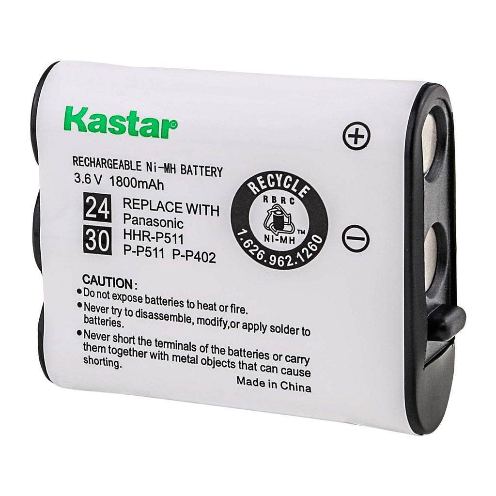 [Australia - AusPower] - Kastar Battery Replacement for Panasonic N4HKGMA00001 Cordless Phone Battery and Panasonic P-P511, HHR-P511, Type 24 Rechargeable Battery 
