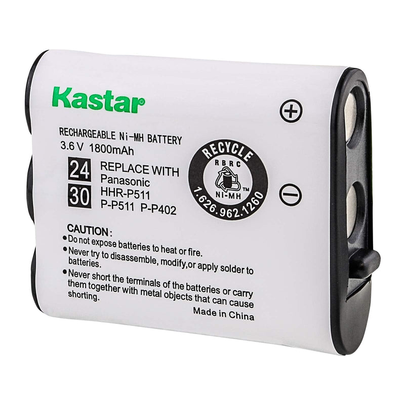 [Australia - AusPower] - Cordless Phone Battery Works for Panasonic KX-TG2267 Cordless Phone Battery 3.6 Volt, Ni-CD 900mAh - Compatible with PANASONIC P-P511, Type 24 Cordless Phone Battery 