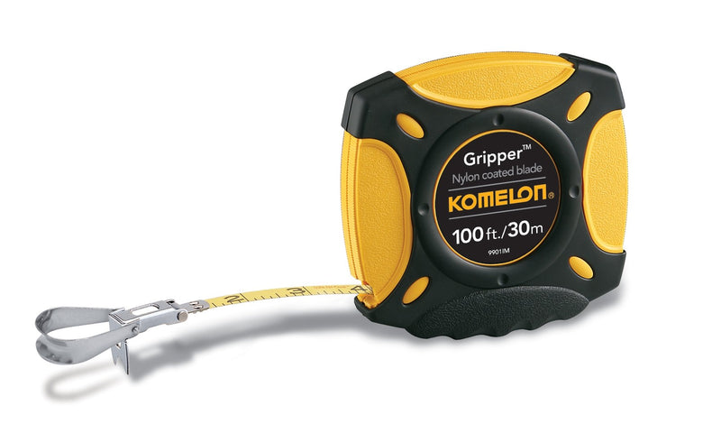 [Australia - AusPower] - Komelon 9901IM Gripper Closed Case Long Tape Measure Inch/Metric Scale with Nylon Coated Steel Blade 100-Inch by 3/8-Inch 