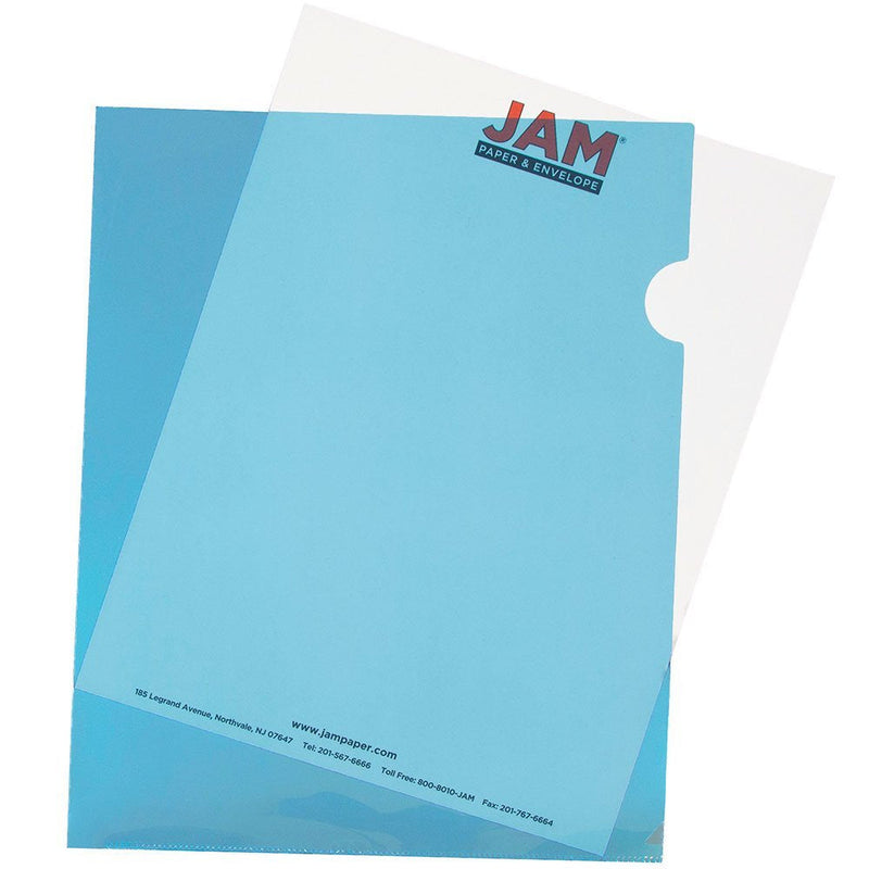 [Australia - AusPower] - JAM Paper® Plastic Sleeves - (9 x 11 1/2) - Blue - 12 per pack Letter Size - Pack of 12 