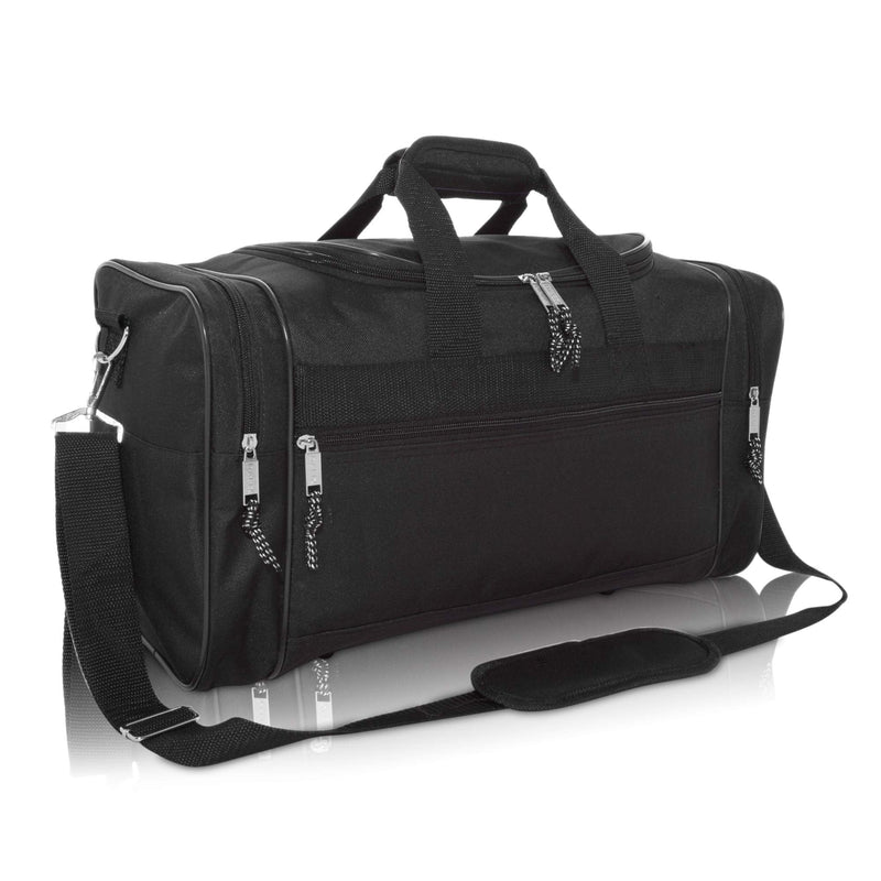 [Australia - AusPower] - DALIX 17" Blank Duffle Bag Duffel Bag Travel Size Sports Durable Gym Bag Black 