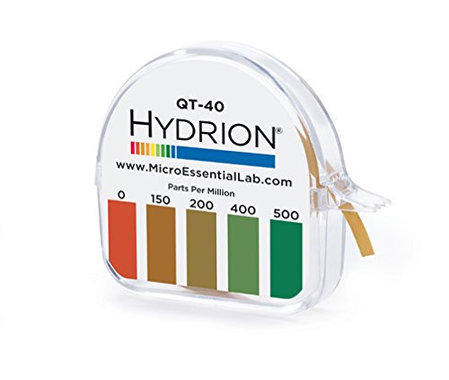 [Australia - AusPower] - Hydrion QT-40 Quaternary Sanitizer Test Tape 15 feet Roll Quat Color Chart 0-500 ppm Range 