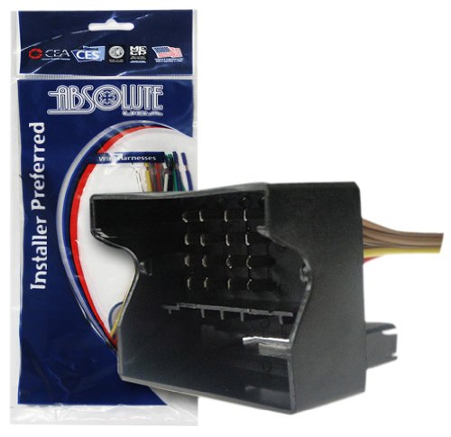 [Australia - AusPower] - Absolute USA H1010/9003 Radio Wiring Harness for BMW/Volkswagen 2002-2010 Power 4 Speaker (70-9003,EWH1010) Standard Packaging 
