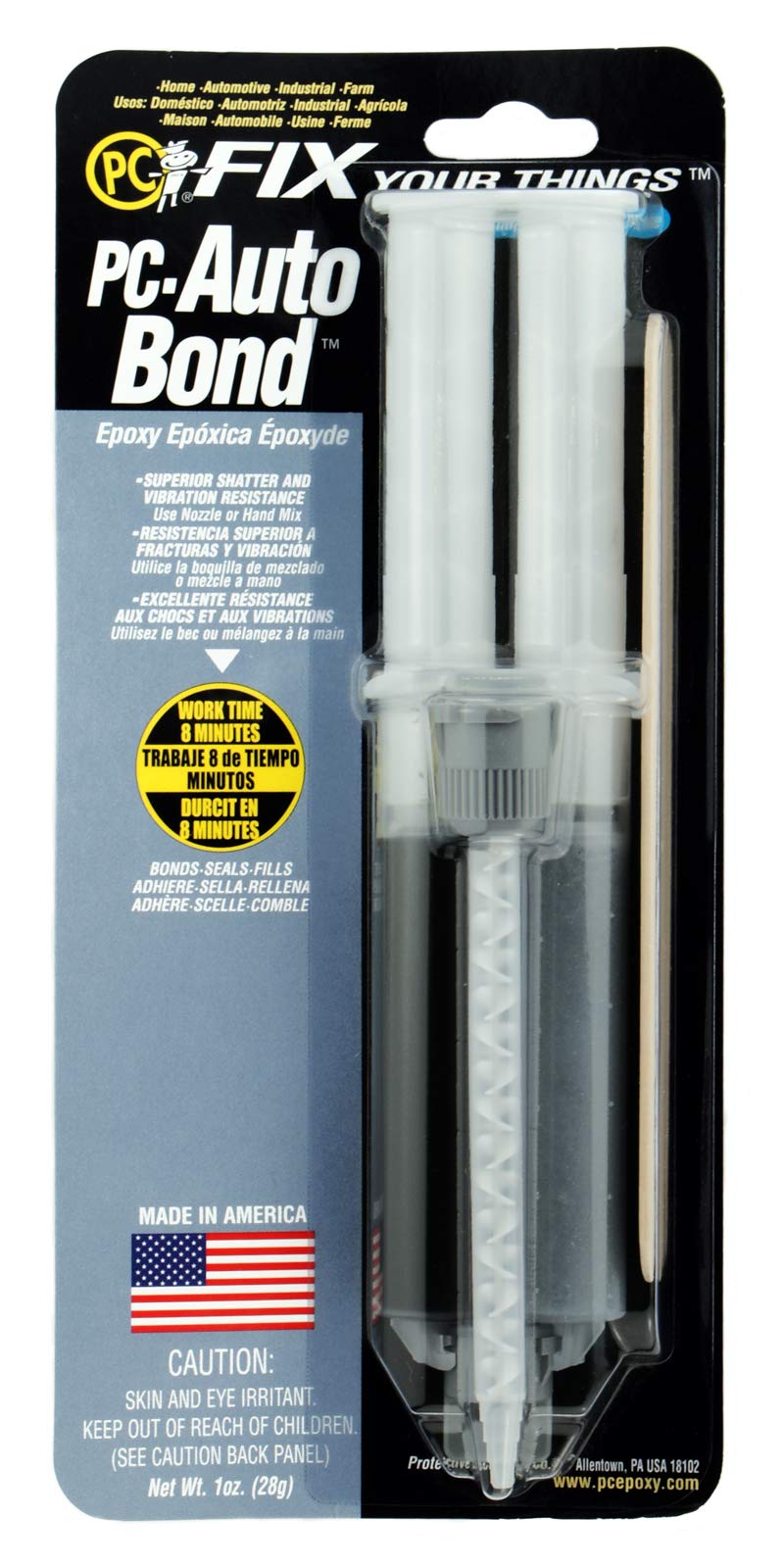 [Australia - AusPower] - PC Products PC-AutoBond Epoxy Adhesive Paste, 1oz Double Syringe, Metallic Gray 81112 1 oz 