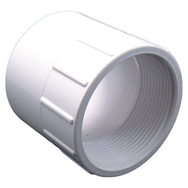 [Australia - AusPower] - Spears 435 Series PVC Pipe Fitting, Adapter, Schedule 40, White, 2" Socket x NPT Female 2 Inch 1 