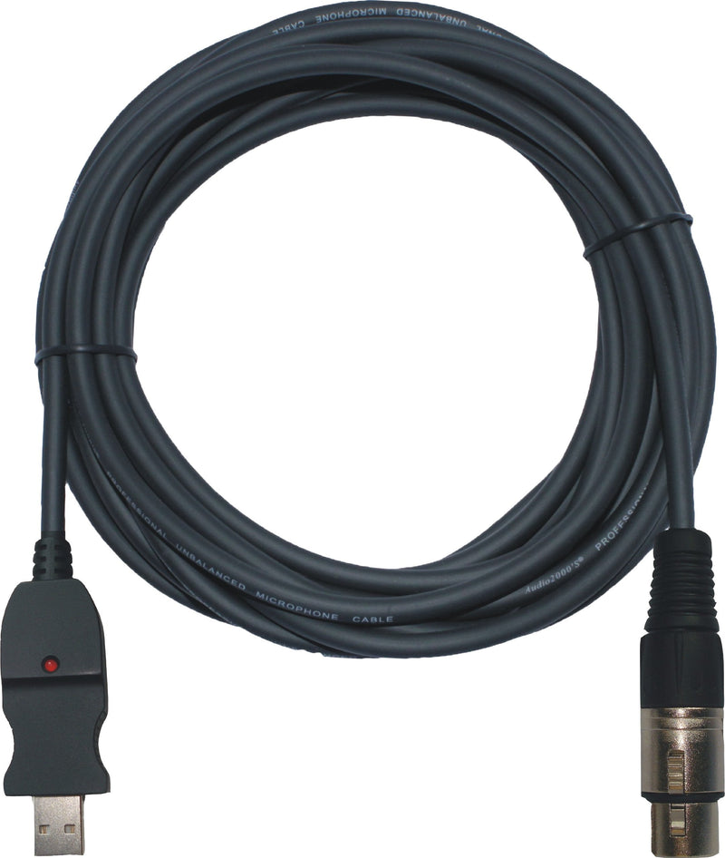 [Australia - AusPower] - Audio2000's USB to XLR Female 20ft Microphone USB Recording Cable - ADC203R 