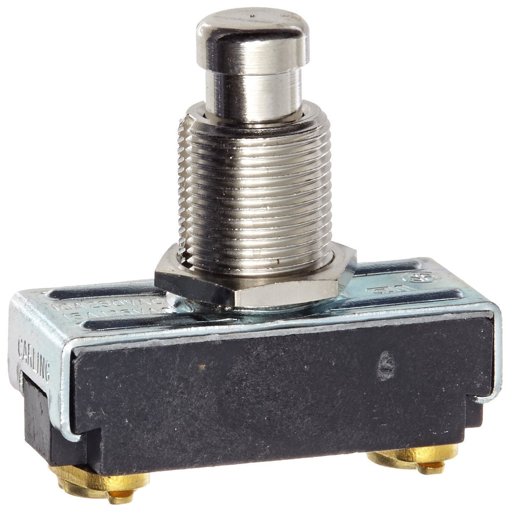 [Australia - AusPower] - Push Button Switch, On Off Circut Function, SPST N.C, Brass/Nickel Actuator, 15/10 amps at 125/250 VAC 