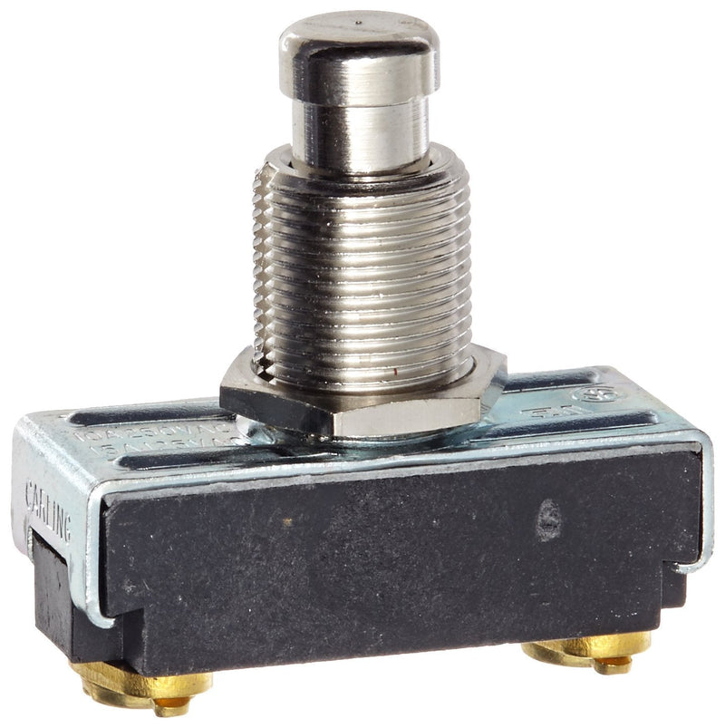 [Australia - AusPower] - Push Button Switch, On Off Circut Function, SPST N.C, Brass/Nickel Actuator, 15/10 amps at 125/250 VAC 