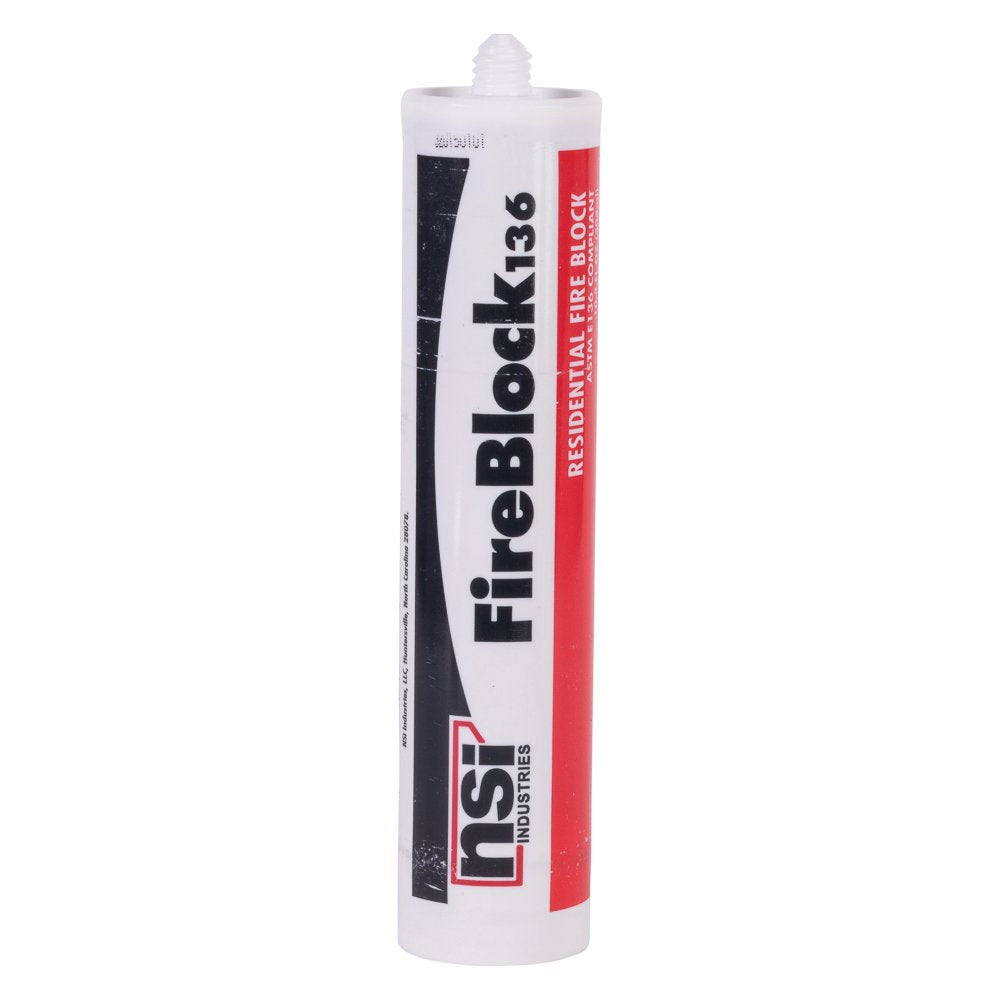 [Australia - AusPower] - Fireblock136 Residential Rated Non-Combustible Fire Block, 10.3 oz Caulk Tube, for Residential Applications, Red 