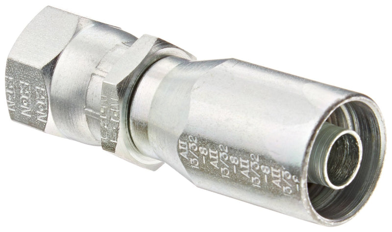 [Australia - AusPower] - EATON Weatherhead 24708N-608 Female Swivel Fitting, SAE 37 Degree, AISI/SAE 12L14 Carbon Steel, 13/32" Hose ID, 1/2" Tube Size 