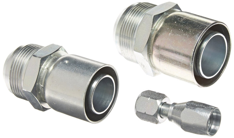 [Australia - AusPower] - EATON Weatherhead Coll-O-Crimp 06920E-520 Male Rigid Fitting, SAE 37 Degree, AISI/SAE 12L14 Carbon Steel, 1-1/8" Hose ID, 1-1/4" Tube Size 