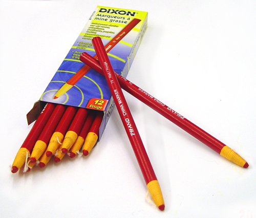 [Australia - AusPower] - Dixon 00079 China Markers, Red, 12-Pack, 7 x 2.2 x 0.8 inches 