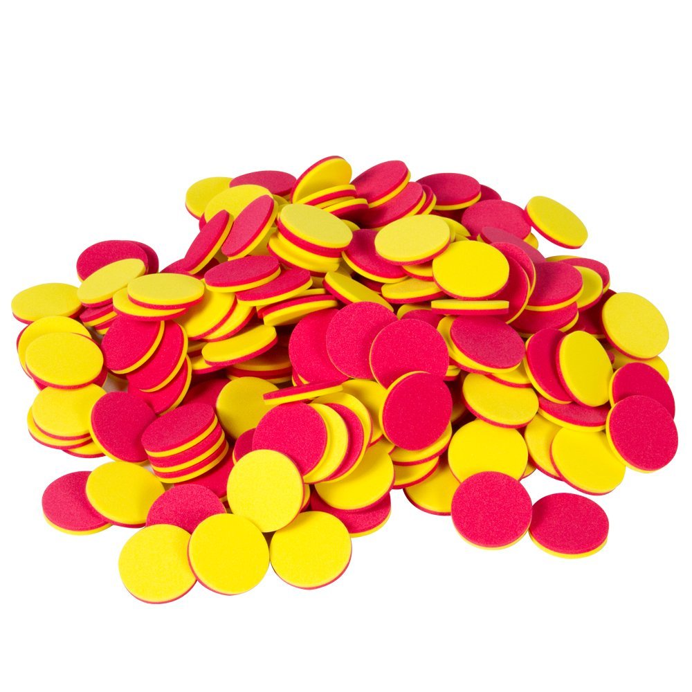 [Australia - AusPower] - hand2mind Foam Two-Color Counters, Red and Yellow Counters, Counting Manipulatvies, Math Counters for Kids, Counting Chips, Math Manipulatives, Math Bingo Chips, Counters for Kids Math (Pack of 600) 