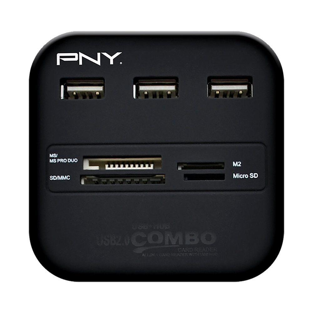 [Australia - AusPower] - PNY Multi-Slot USB & Flash Card Reader (P-UBSDRDR21K-RF) 